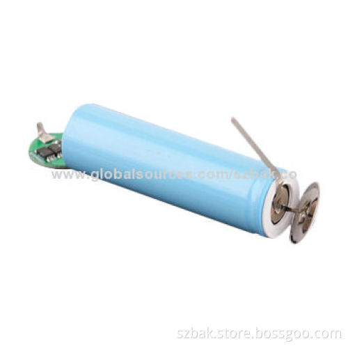 3.7V Lithium 18650 Battery with Flashlight, PCM Inside and Consume Top